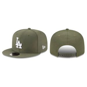 NEW ERA - MLB Baseball Hat - Los Angeles Dodgers 9FIFTY Snapback Cap - Olive